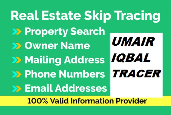 I'll do real estate skip tracing, bulk skip tracing ...