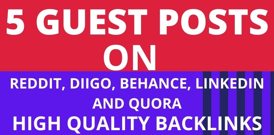 Write and publish 5 guest posts on high DA permanent ...