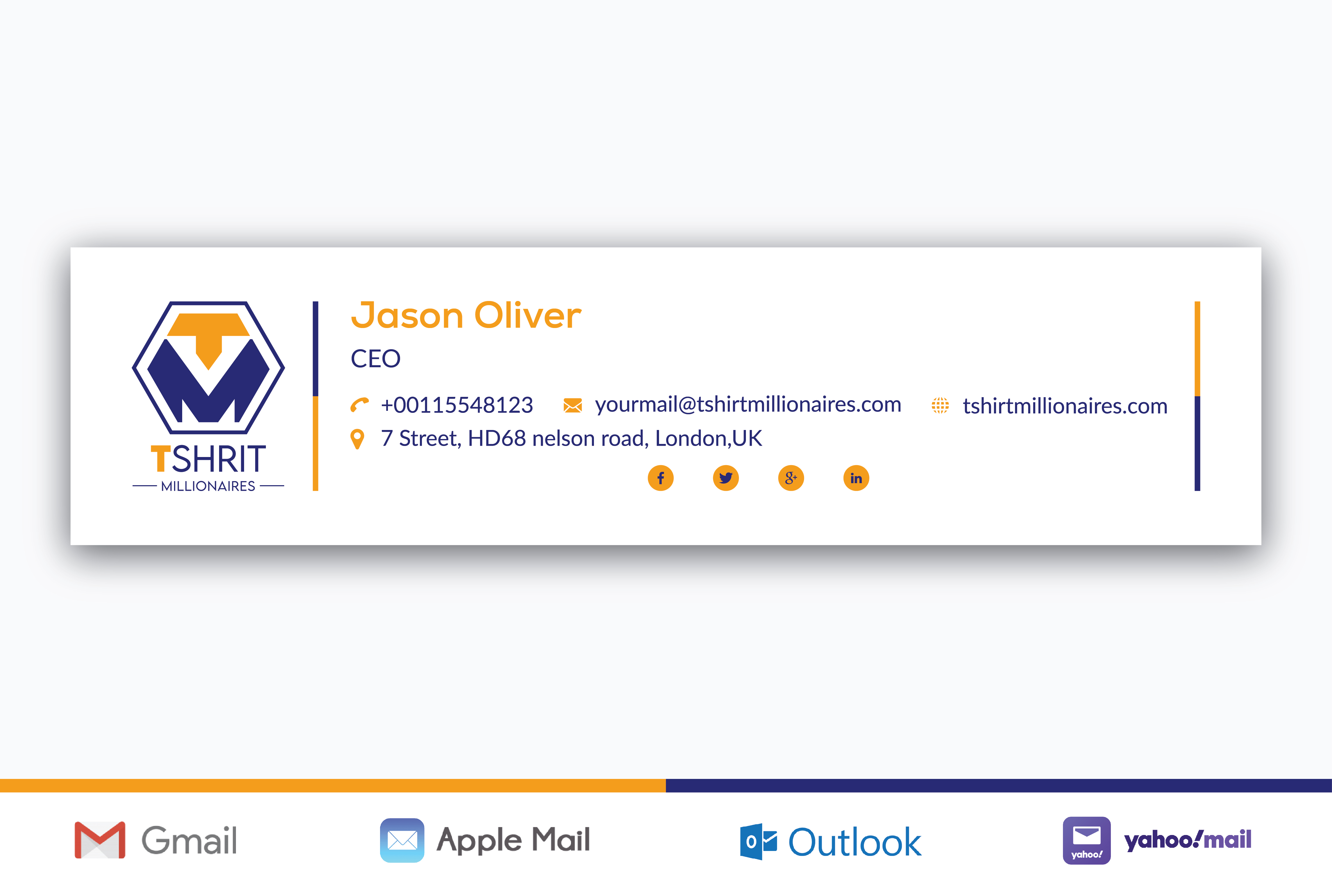 I will create professional clickable HTML signature f...