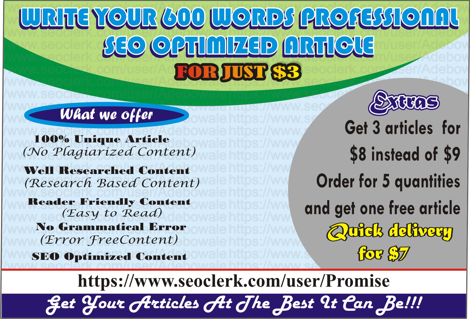 Get your 600 words and above seo optimized articles h...