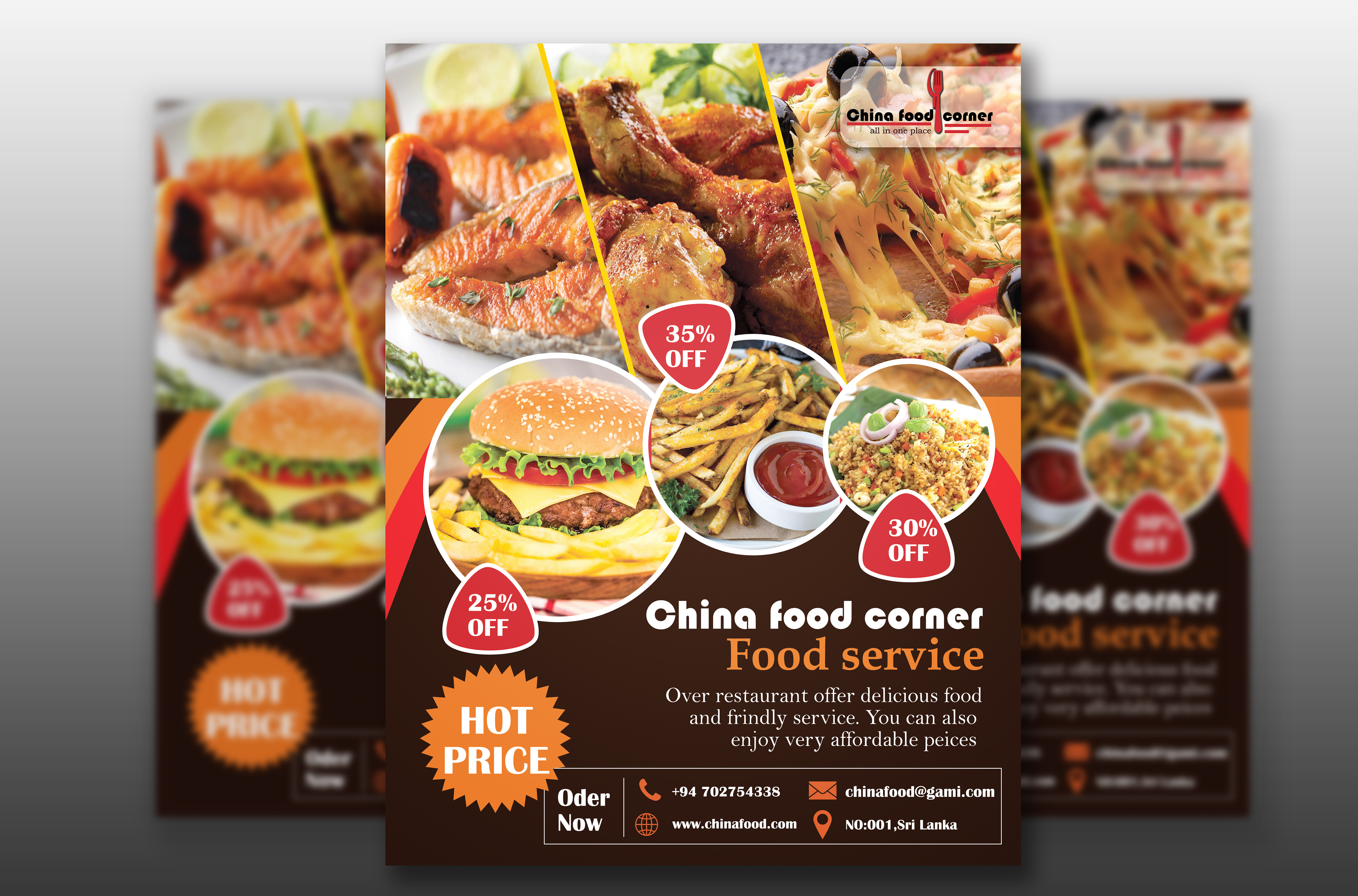 I will design any food flyer, menu or, brochure pos...