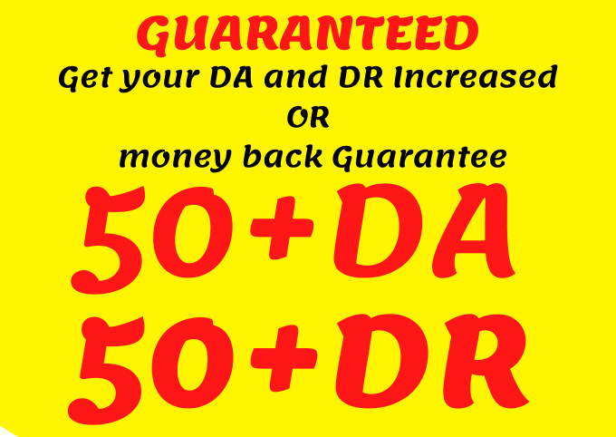 I will increase domain authority and domain rating DR...