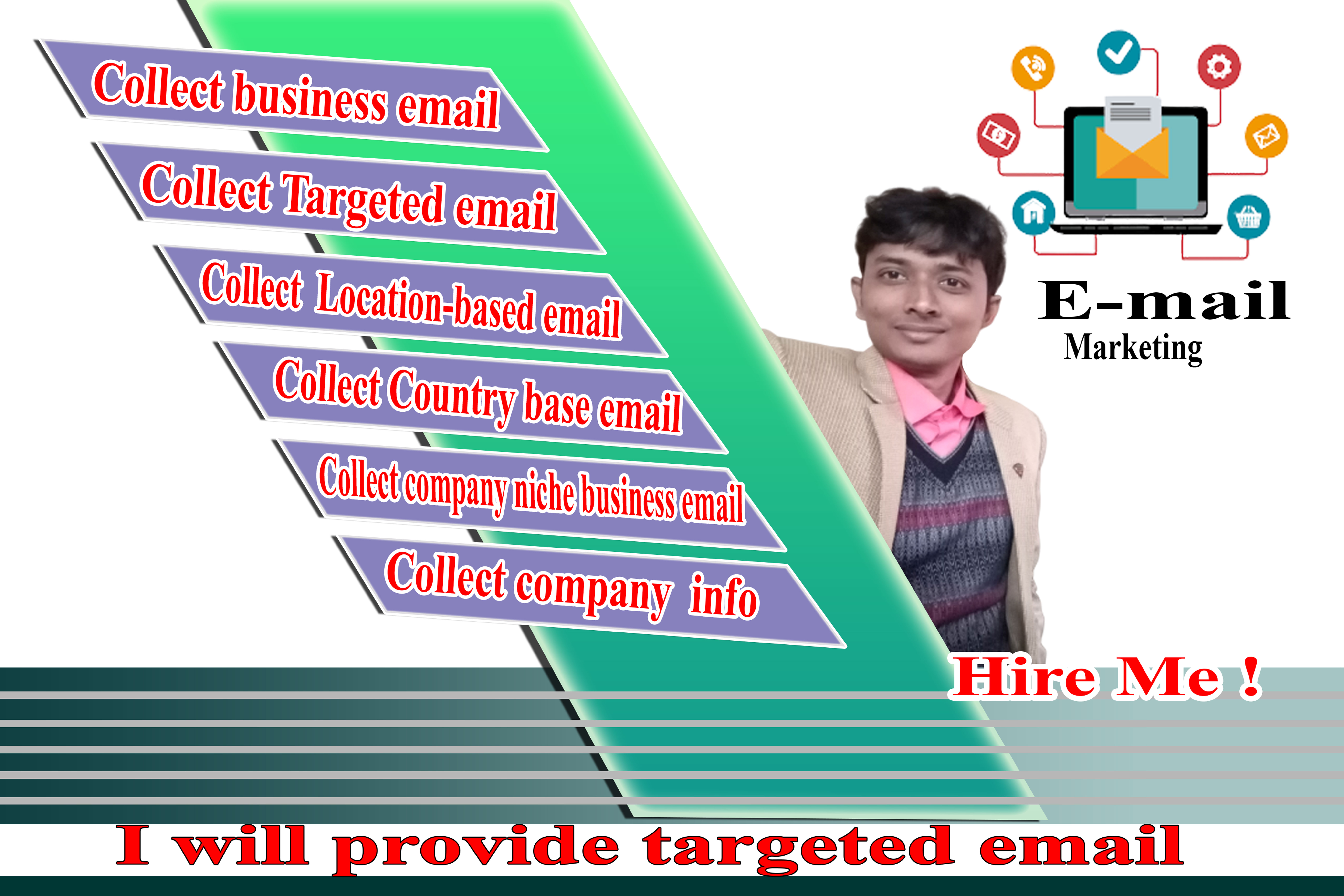 I Will collect email list web research for your busin...