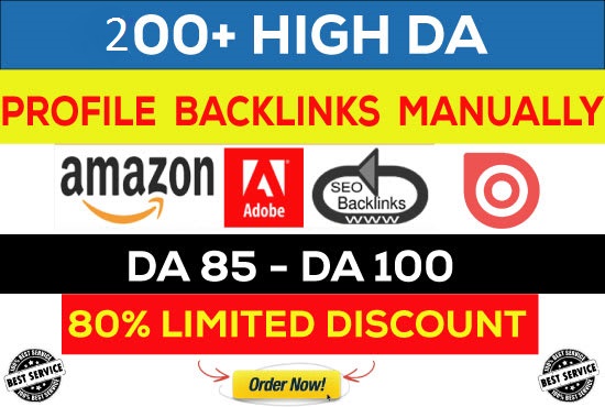 I will manually create Qualified 100 High DA 85+ prof...