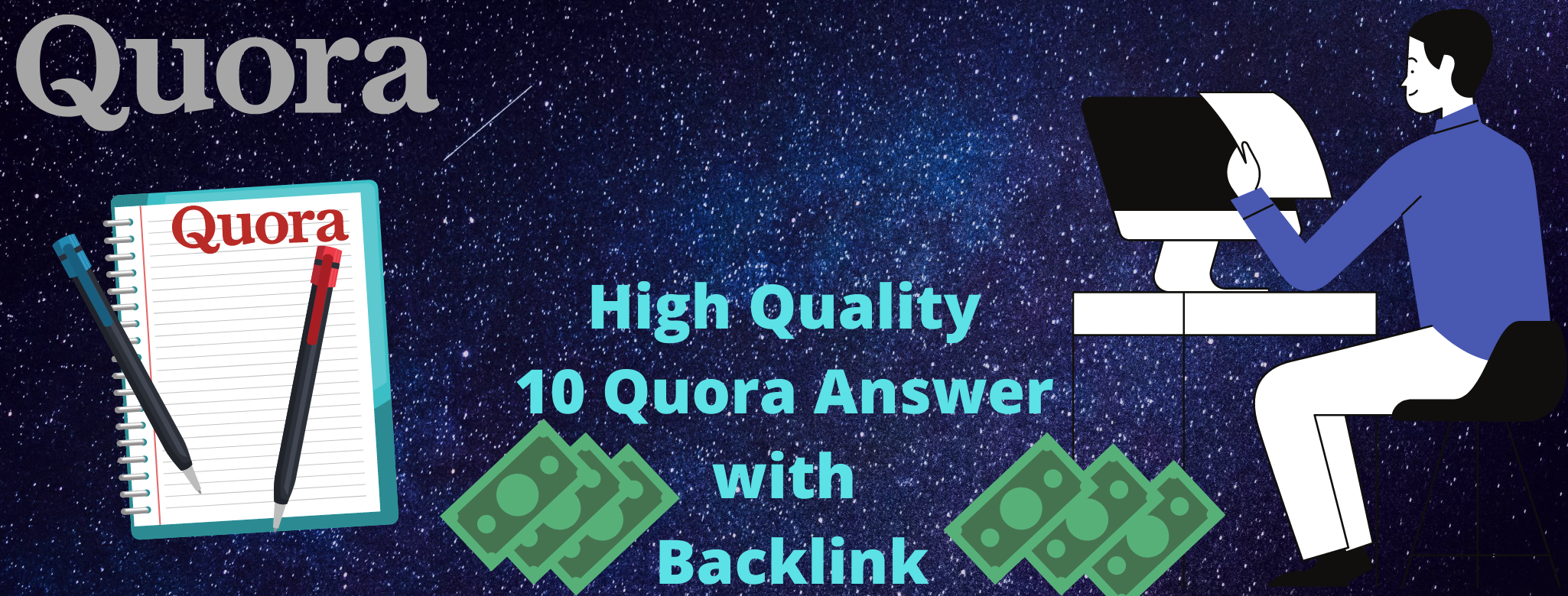High quality 10 Quora Answer with Back-link to promot...