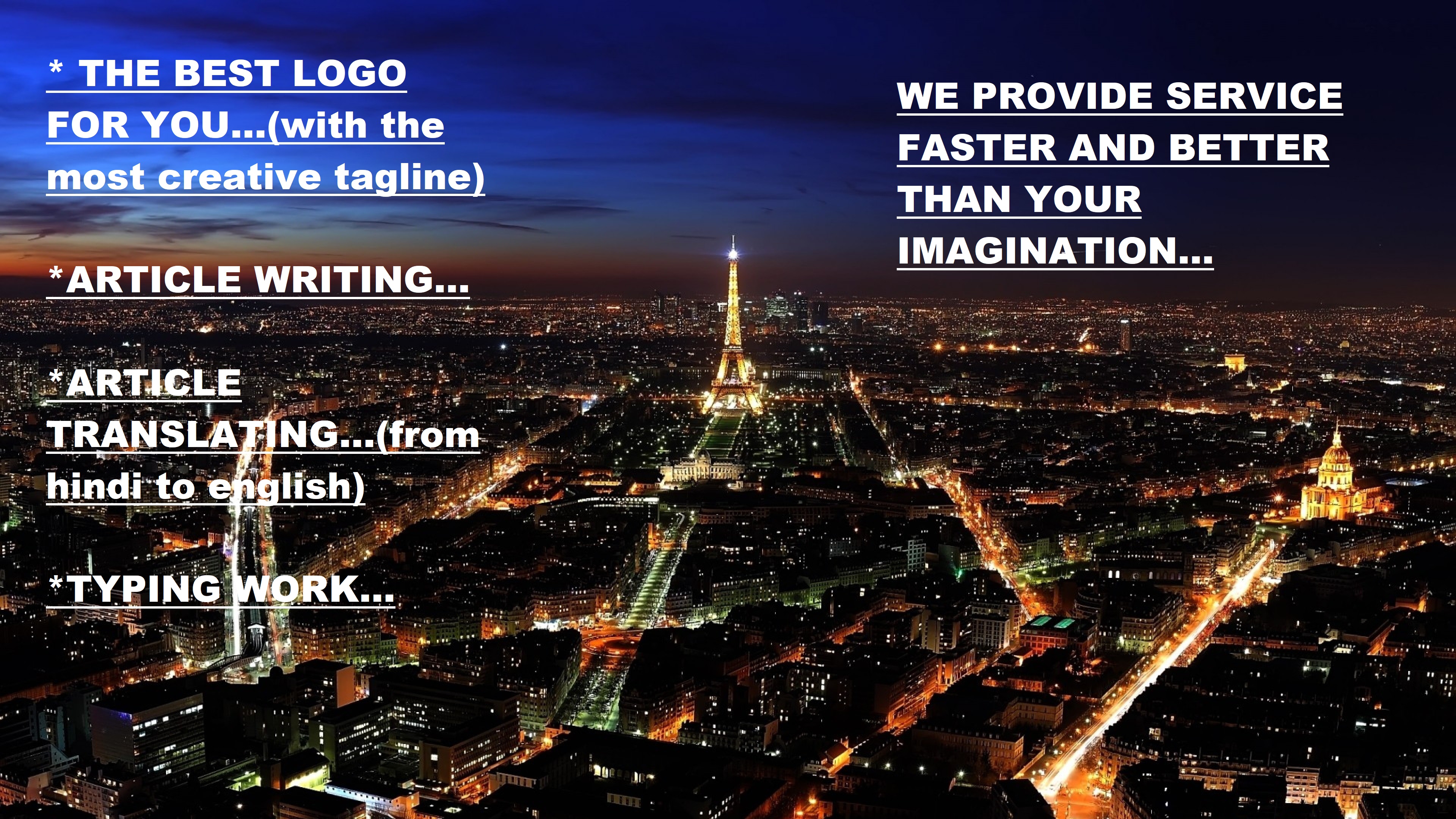 We creat one of the best logos in the shortest time p...