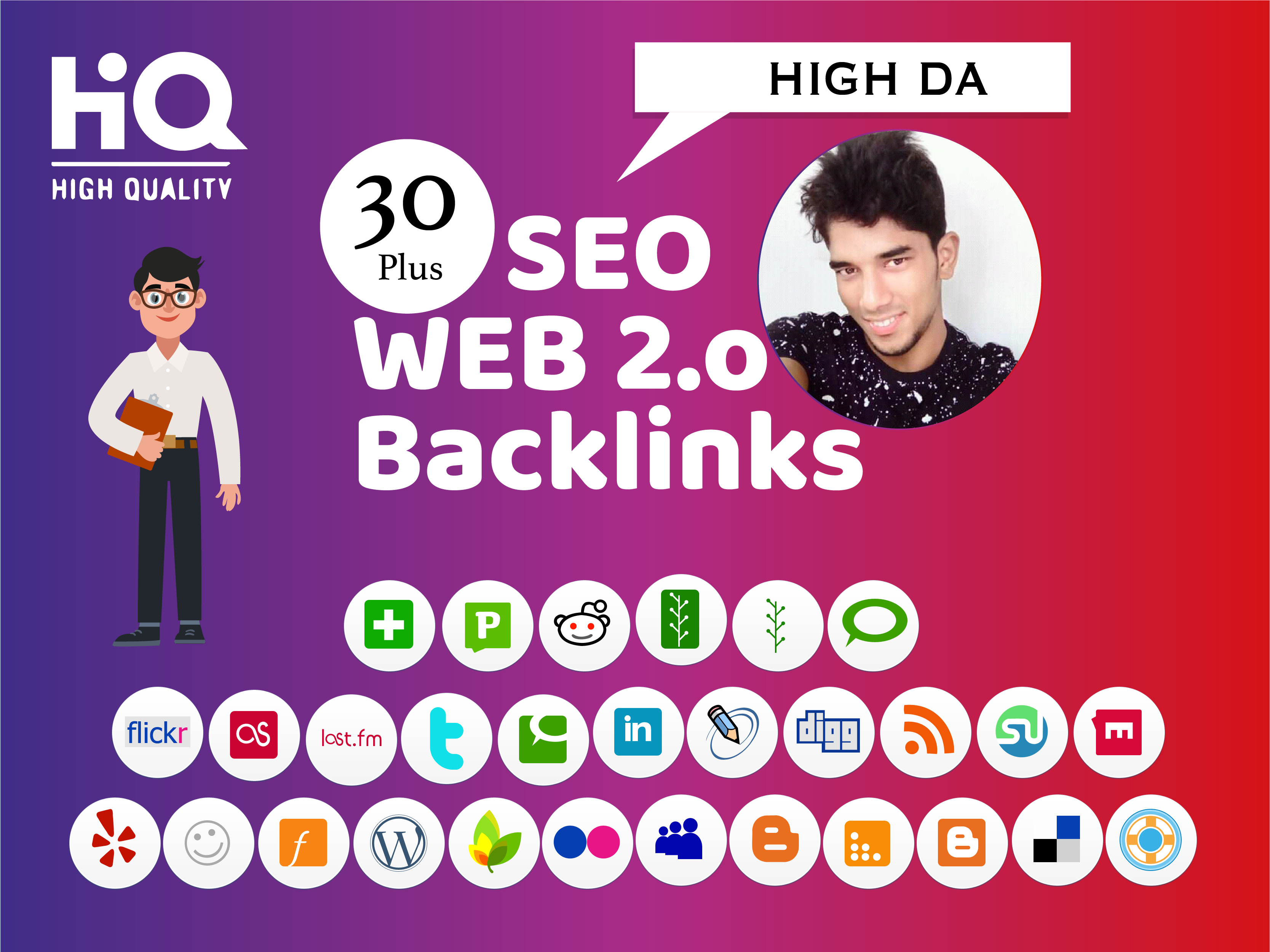 I will provide 30 High DA Web 2 Backlinks For increas...