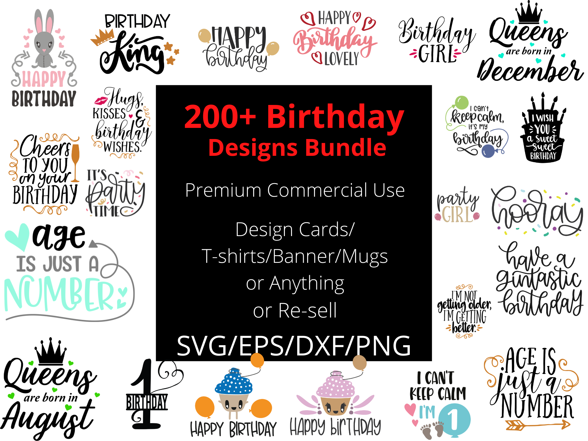 I will send 80 birthday cards designs bundle svg, pn...