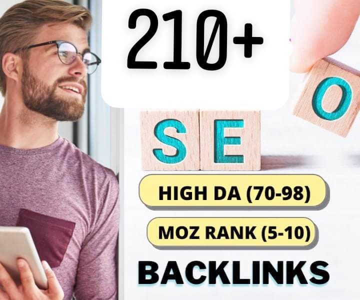 I will do 210+ high da profile backlinks MANUALLY for...