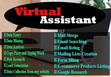 I will be your perfect personal Virtual Assistant for...