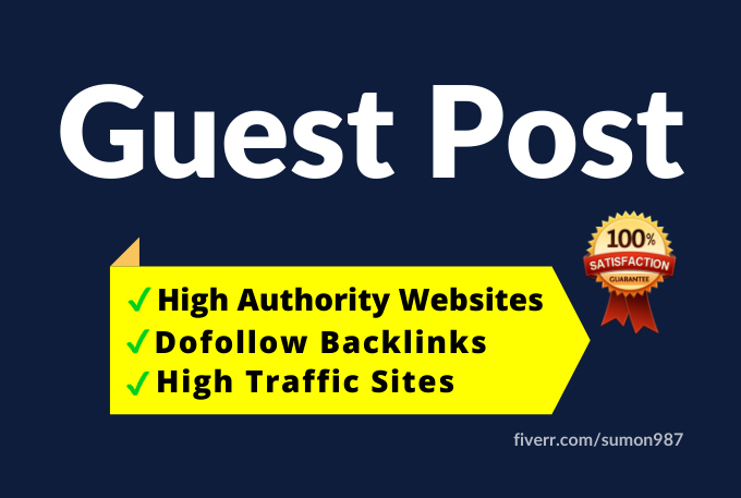 I will publish high quality SEO guest Post with backl...