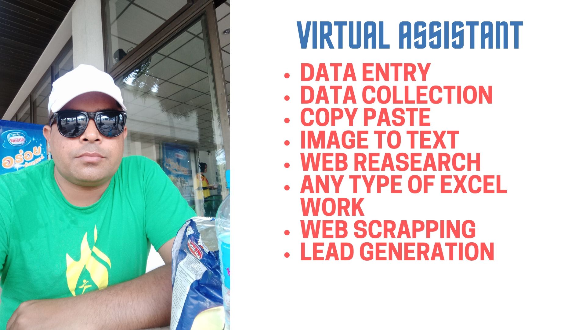 Data Entry, Data collection Copy Paste, Web research...