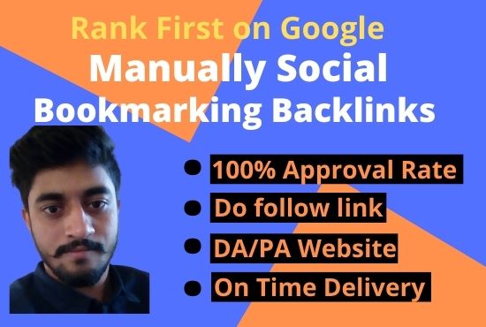 I will provide 15 high DA social bookmarking Backlink...