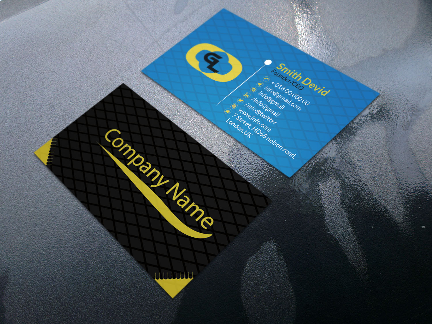 I will do standered business card design