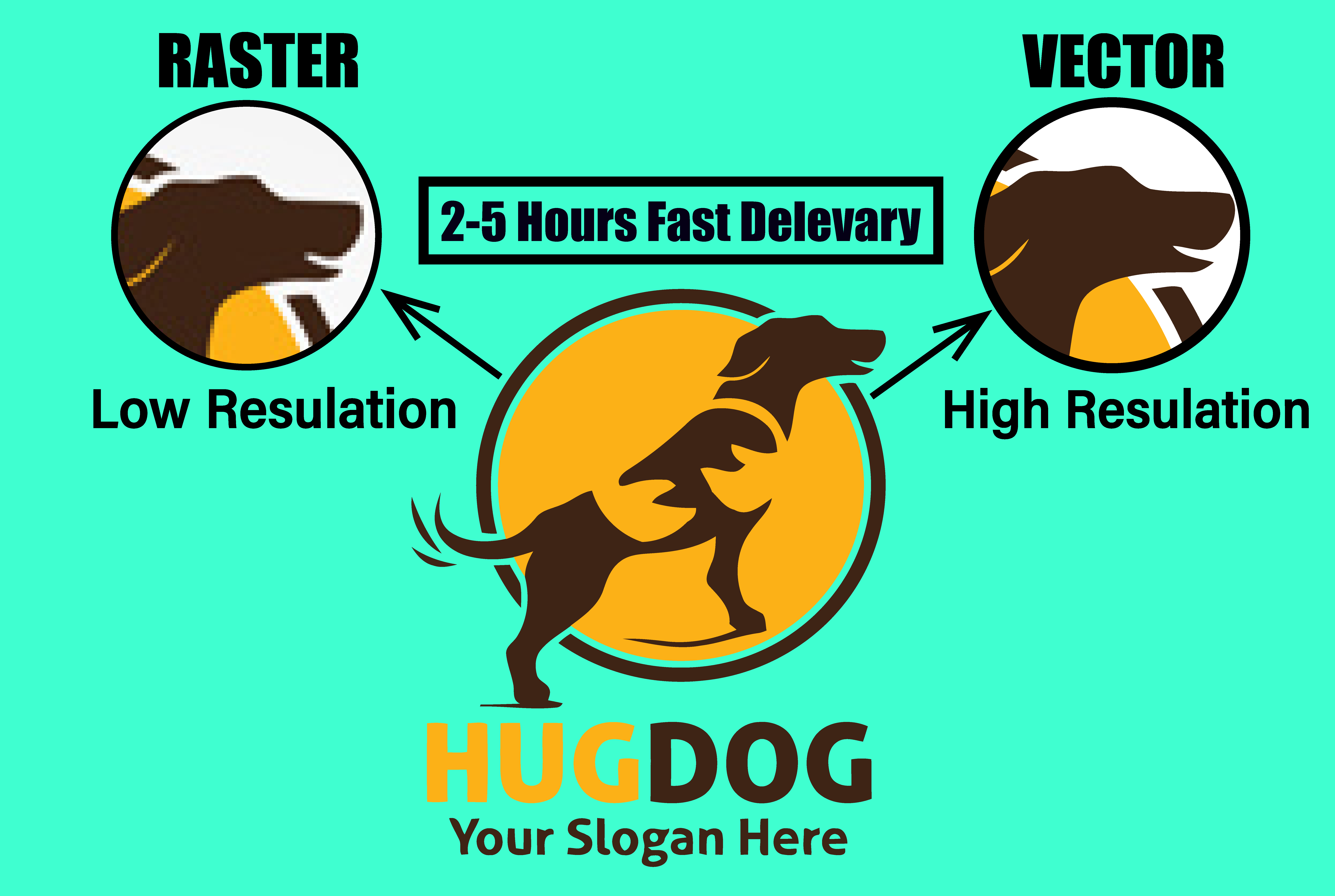 I will change your raster to vector logo