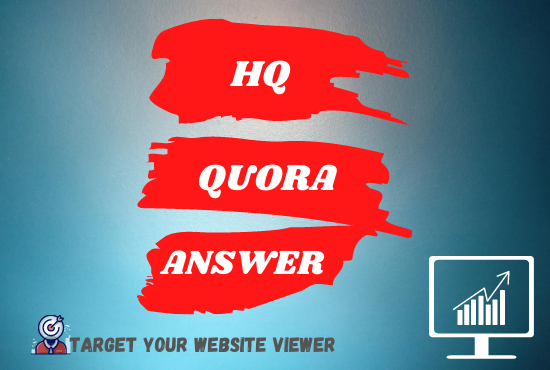 Promote your website 20 high quality Quora Answer wit...