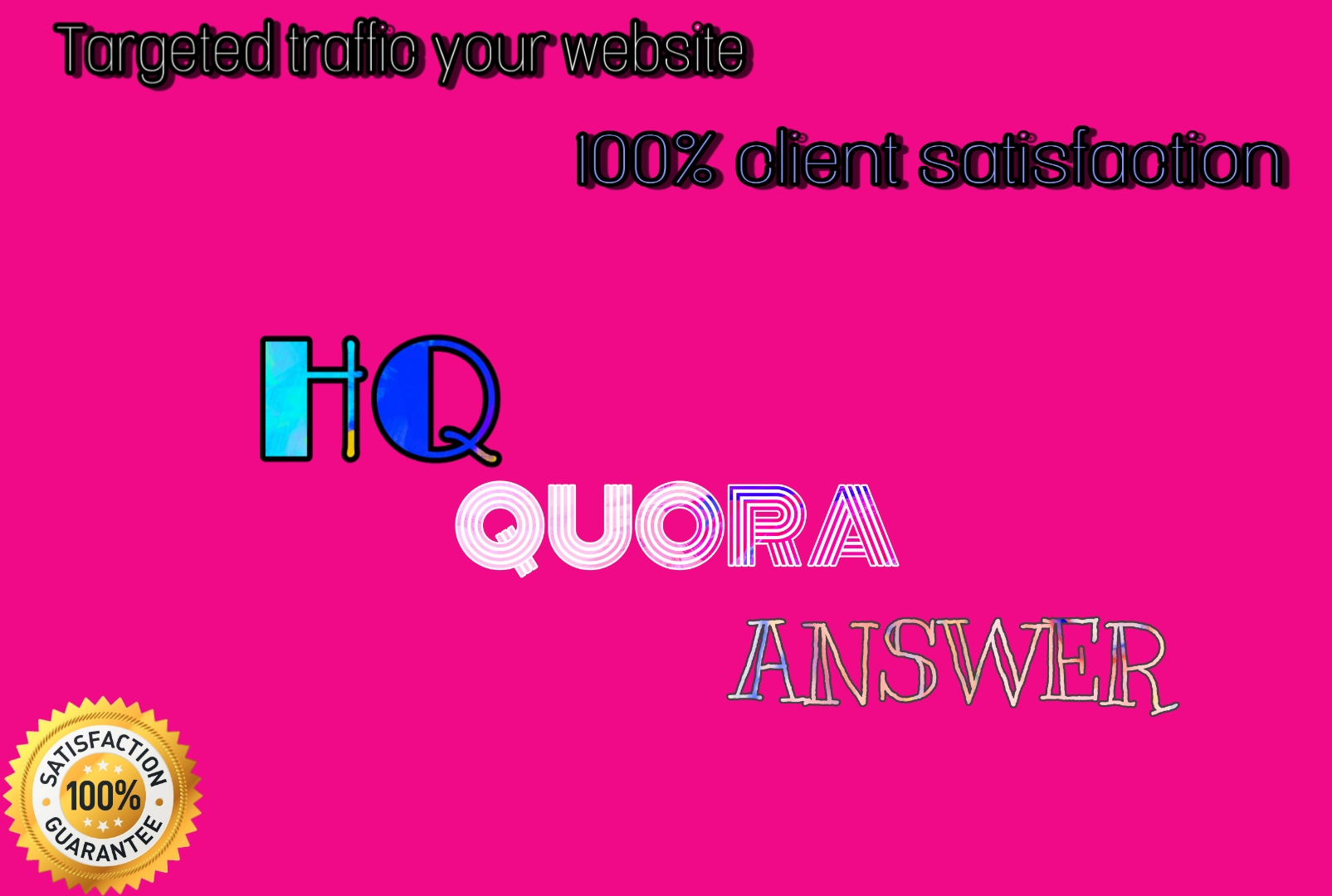100 Traffic And Fulfill Customer Satisfaction with 15...