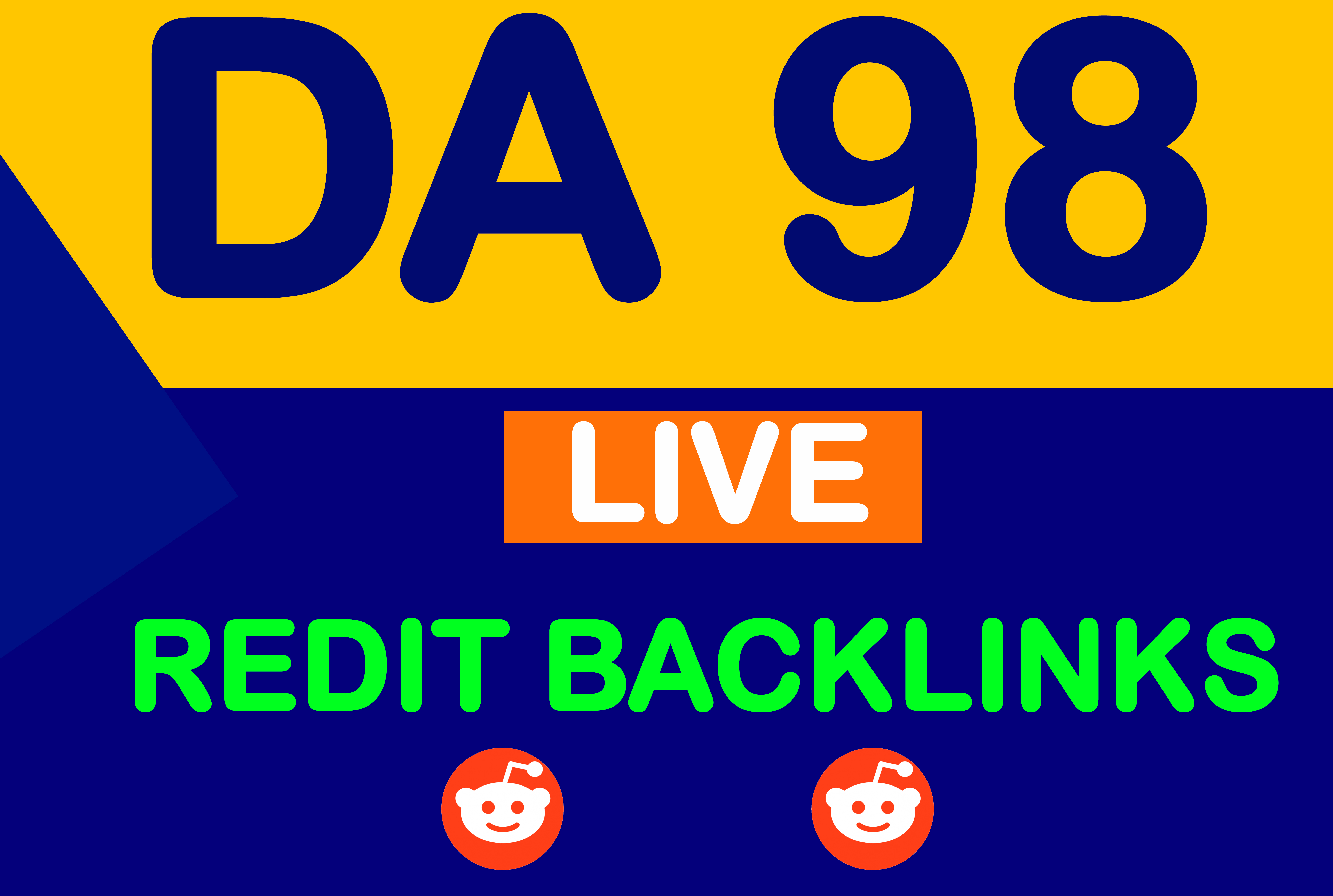 1 SUPERSTRONG DA 98 High Quality Backlinks From Reddi...