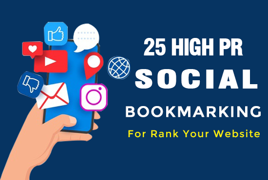 I will provide 25 Social Bookmarking backlinks for yo...