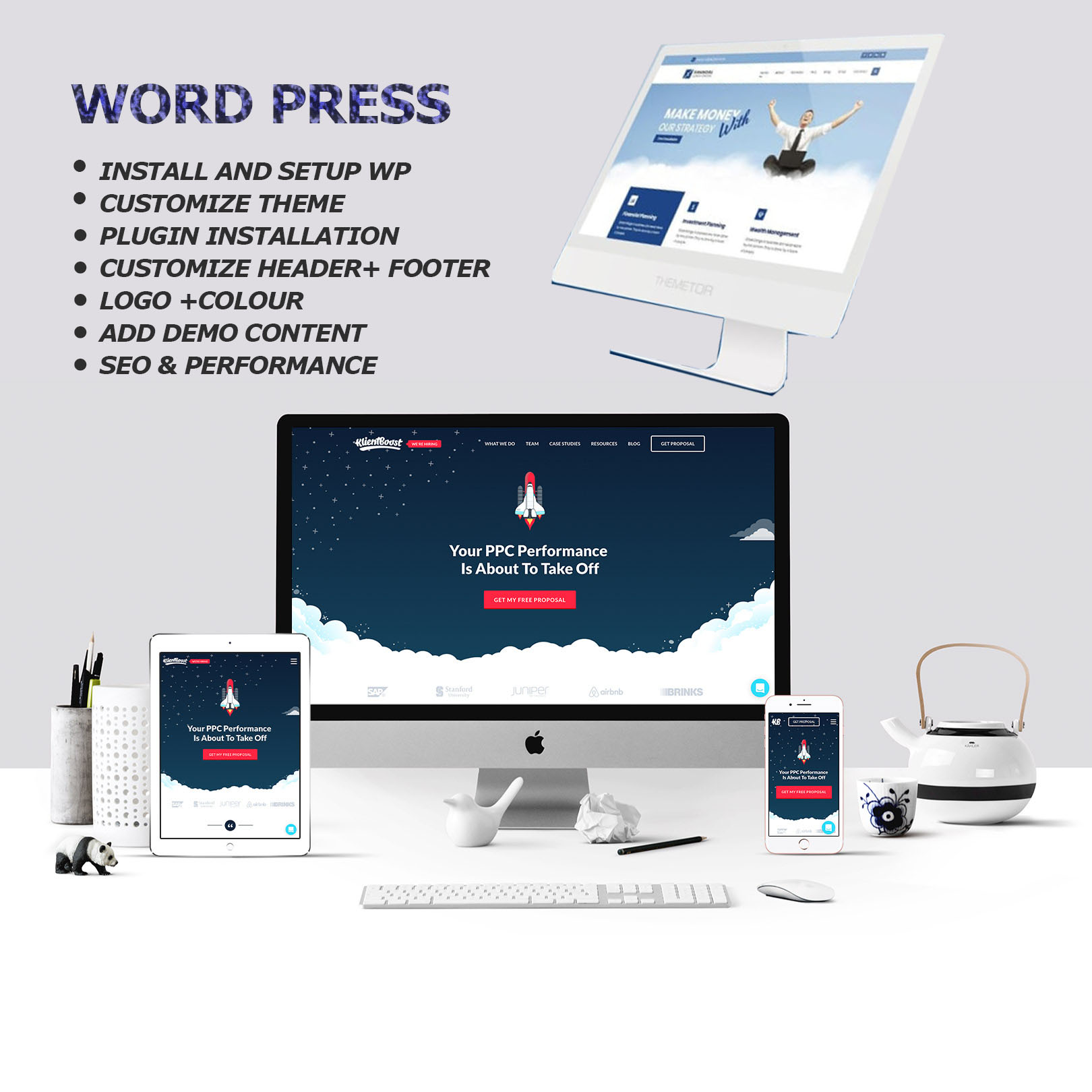 I will create responsive wordpress landing page desig...