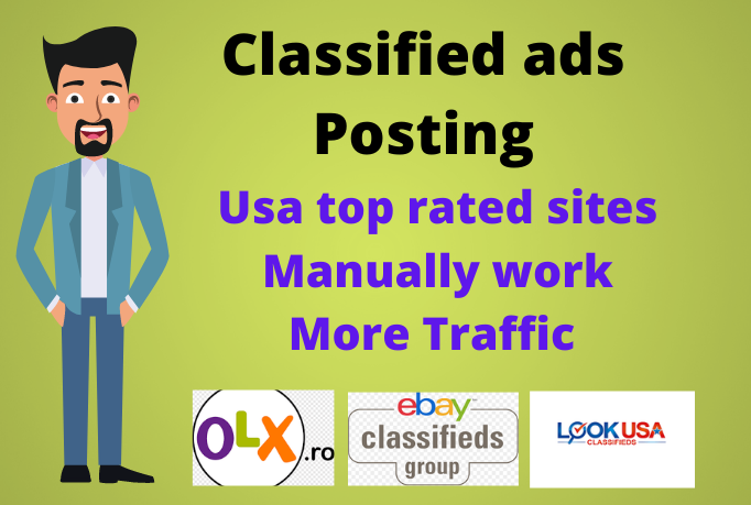 I will do classified ads posting in USA top rated sit...