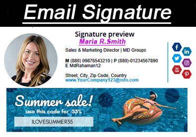 You will get an awesome clickable HTML Email Signatur...