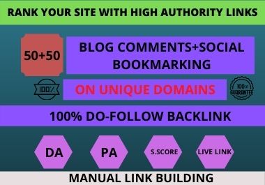 I will do Do follow Blog comments + Social Bookmarks ...