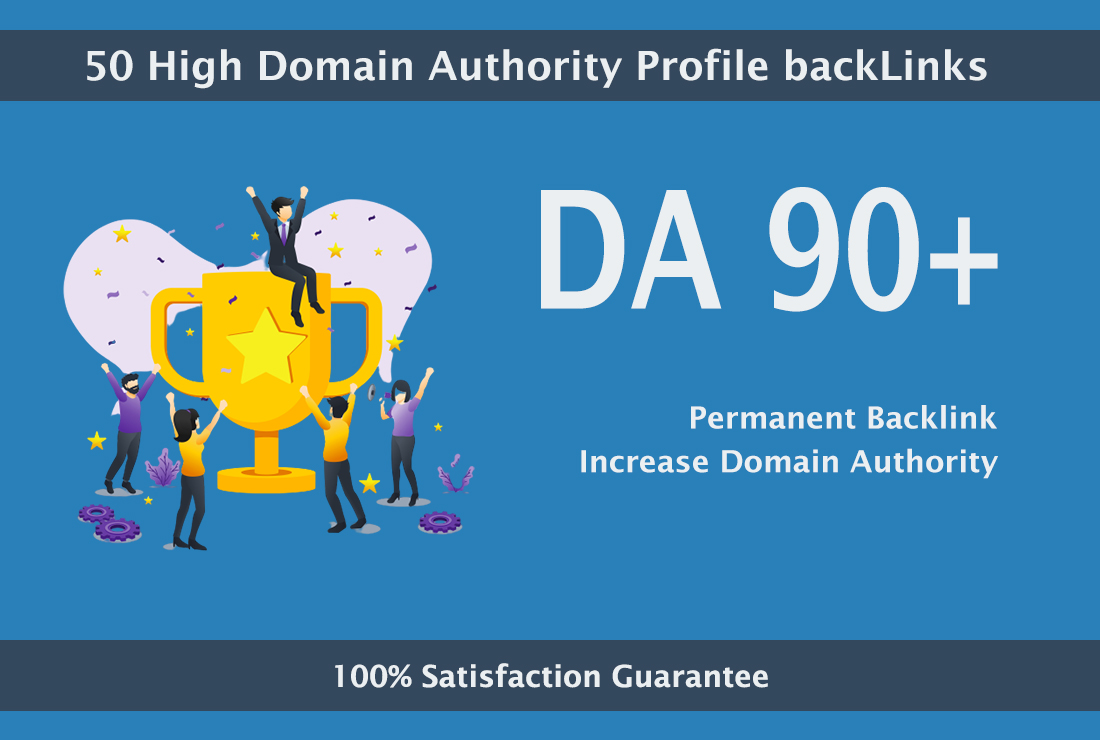 I will create 50 high da profile backlinks manually f...