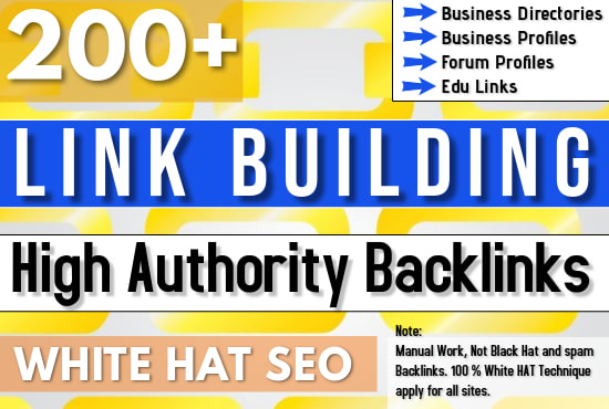 Build 150+ SEO backlinks white hat manual link buildi...