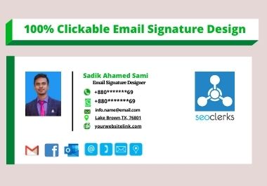 I will set up a professional clickable email signatur...