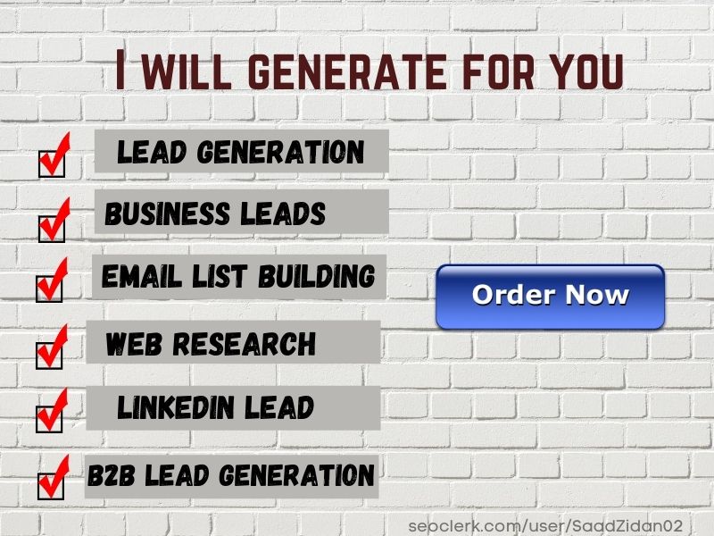 I will collect 100 valid, active and real leads for ...