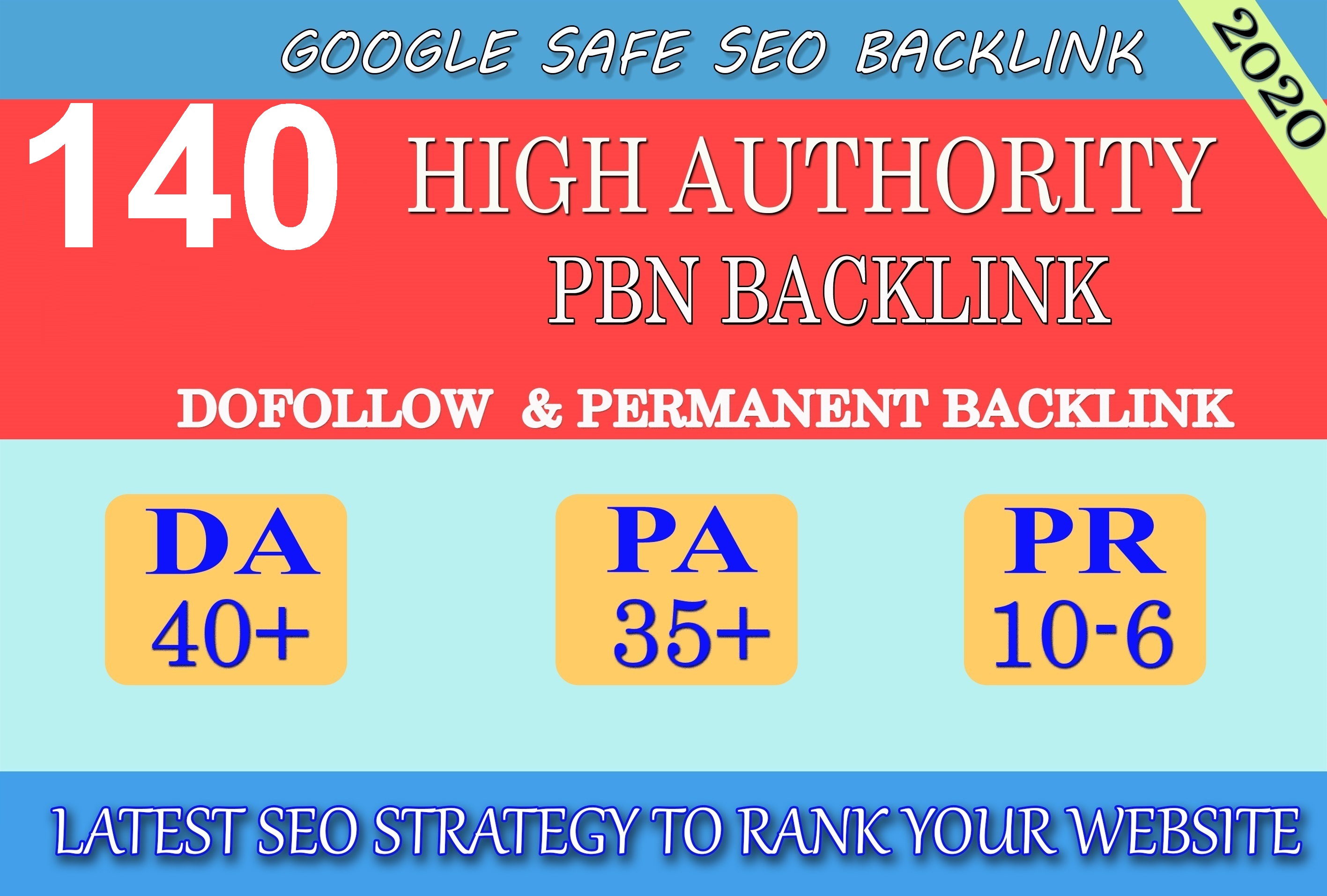 I will provide DA40+ PA30+ PR6+ 140 Web2.0 High Quali...