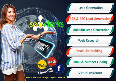 I will provide b2b lead generation web scraping with ...