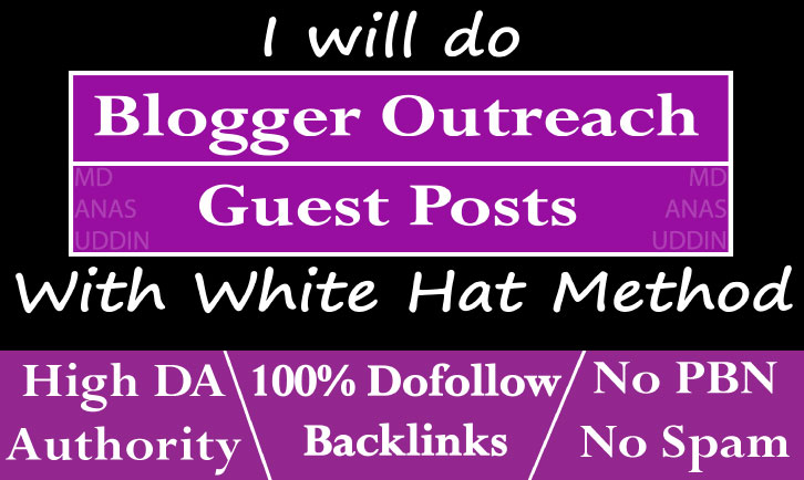 I will do guest posting backlinks through blogger out...