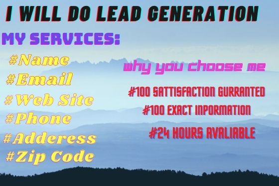 I will provide lead generation