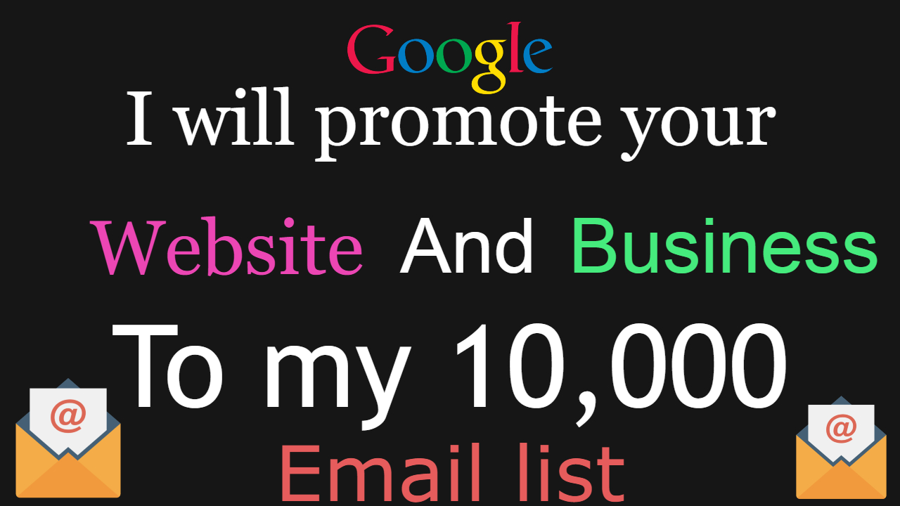 promote offer to my 10k targeted email list blast in ...