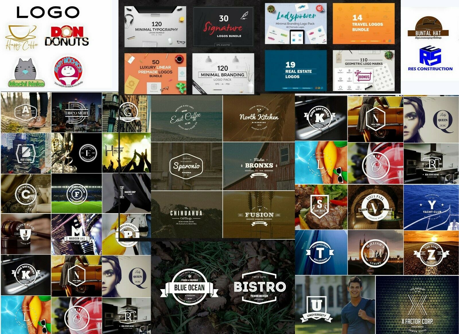 2756 logos templates Branding Logo Bundle vector