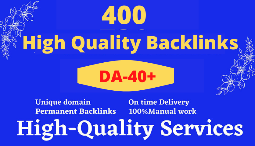 I will create 400 high authority backlinks for rankin...