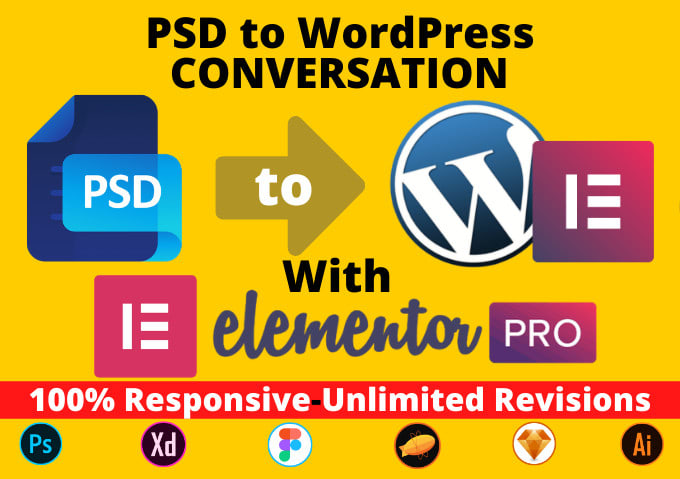 I will convert PSD or HTML to WordPress with elemento...
