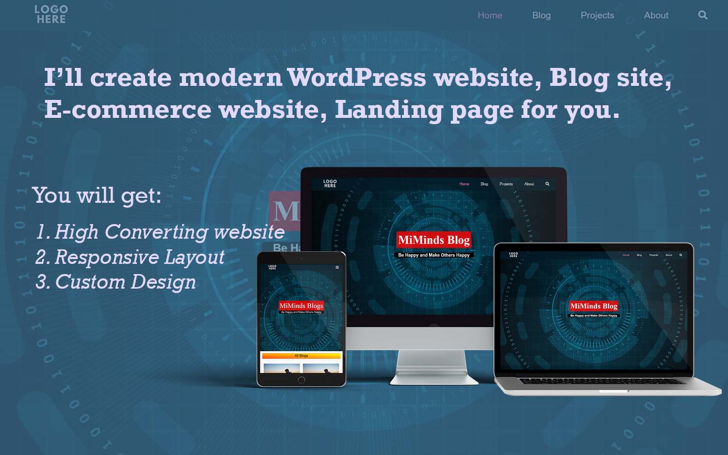 I will design and develop modern wordpress website, ...