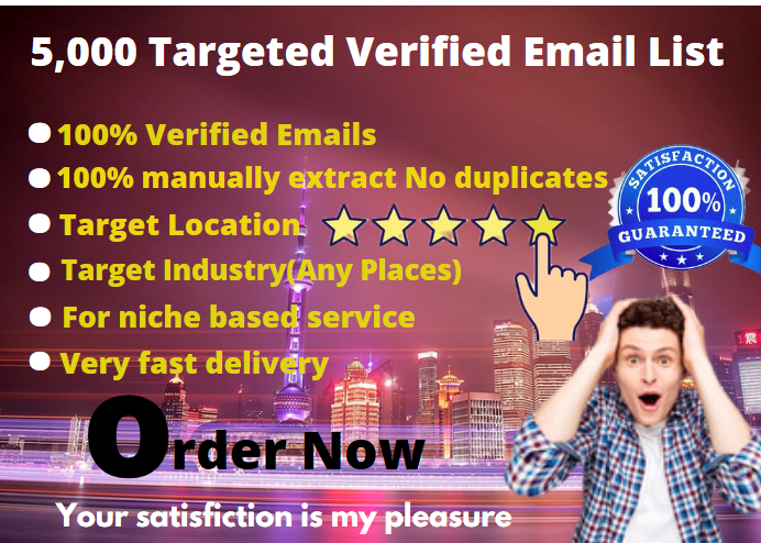 I Do Provide Targeted 5k Verified Consumer Email List...