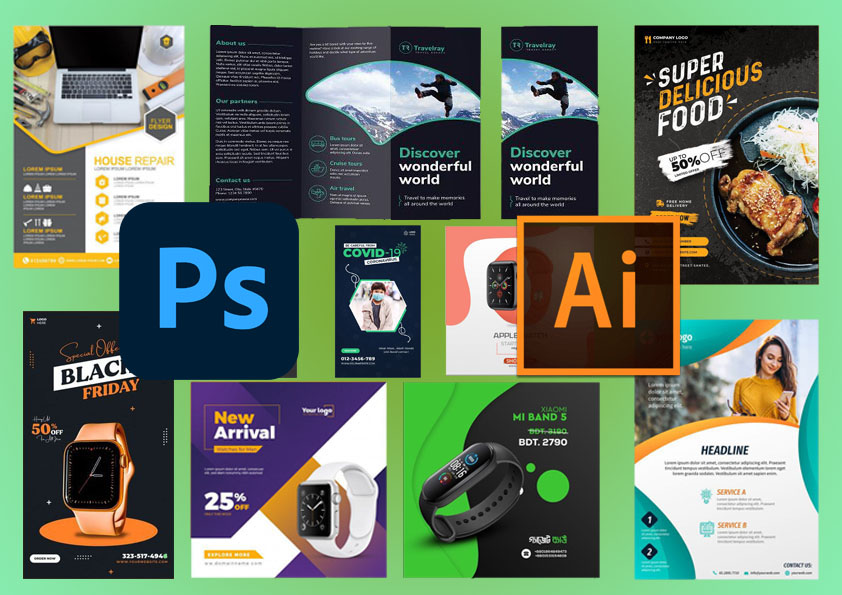 I will do any kind of graphic design using photoshop ...