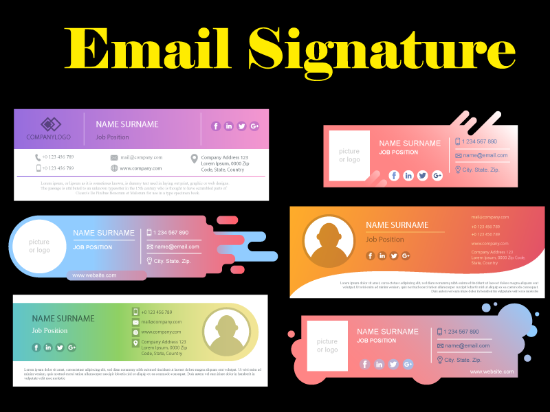 I will design professional clickable HTML email signa...