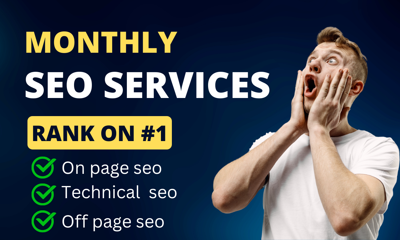 I will provide a monthly SEO service with high qualit...