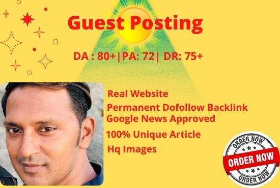 I will guest post on my google news approved DA57 web...