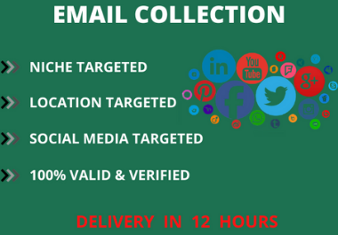 I will Collect targeted email list country base for b...
