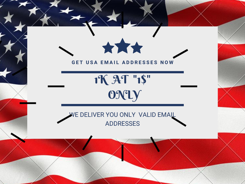 Get 1K U.S.A based Bulk mail addresses