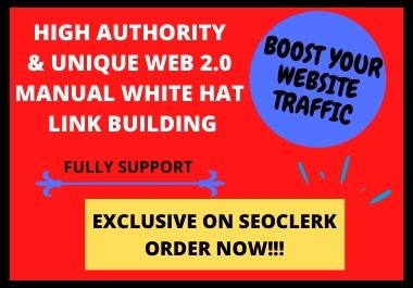 I will build 20 amazing google high authority web 2 0...