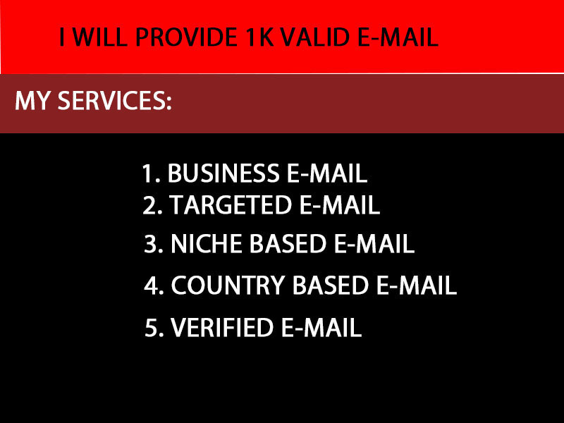 I will provide 1000 valid email