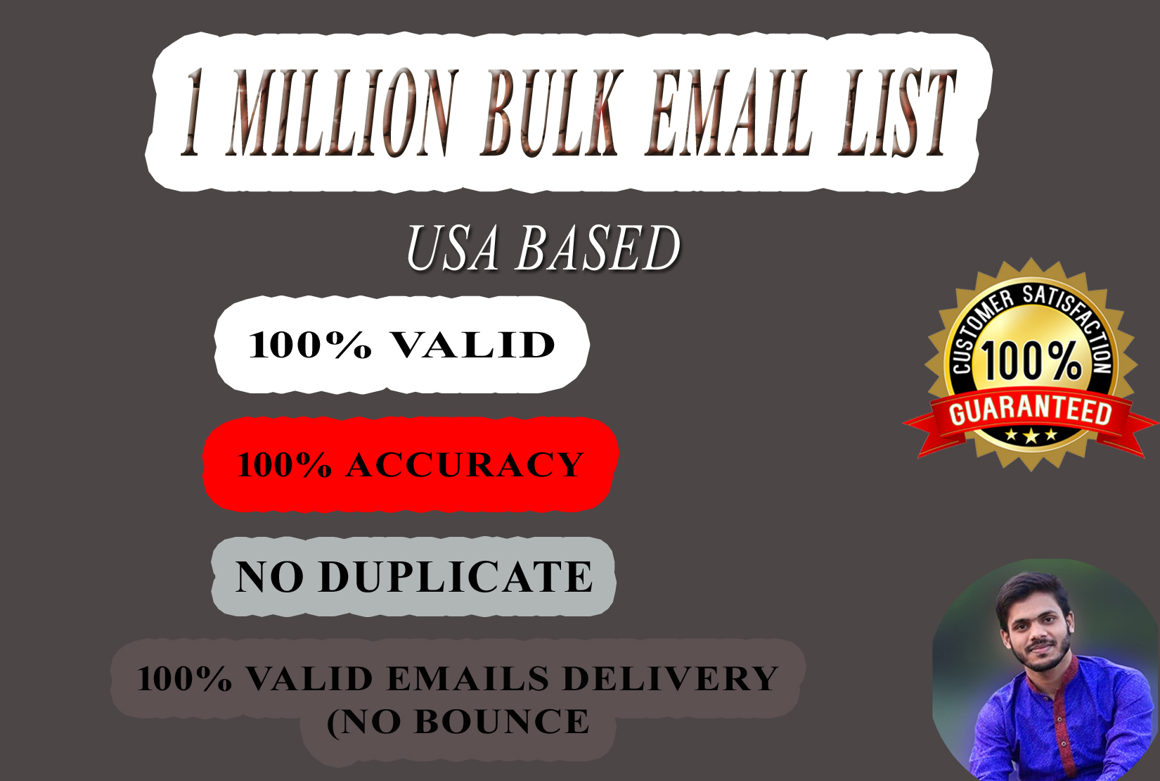 I will provide you 100k USA based Bulk Email list cle...